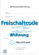 Freischaltcodes für Mietvertrag - Wohnraum