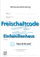 Freischaltcodes für Mietvertrag - Einfamilienhaus